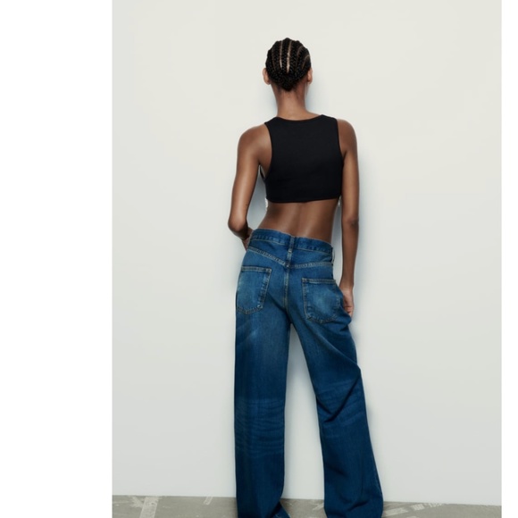 Zara Seamless Rhinestone Top Size M-L - Picture 3 of 7